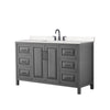 Custom image for Dark Gray with Matte Black Trim / Carrara Cultured Marble / No Mirror