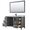 Custom image for Dark Gray with Matte Black Trim / White Carrara Marble / 58