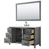 Custom image for Dark Gray with Matte Black Trim / White Cultured Marble / 58