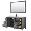Custom image for Dark Gray with Matte Black Trim / White Quartz / 58