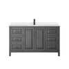 Custom image for Dark Gray with Matte Black Trim / White Quartz / No Mirror