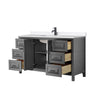 Custom image for Dark Gray with Matte Black Trim / White Quartz / No Mirror