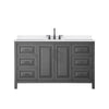Custom image for Dark Gray with Matte Black Trim / White Quartz / No Mirror