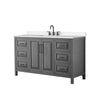 Custom image for Dark Gray with Matte Black Trim / White Quartz / No Mirror