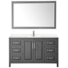 Custom image for Dark Gray with Polished Chrome Trim / Carrara Cultured Marble / 58