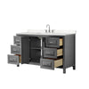 Custom image for Dark Gray with Polished Chrome Trim / Carrara Cultured Marble / No Mirror