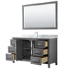 Custom image for Dark Gray with Polished Chrome Trim / White Carrara Marble / 58