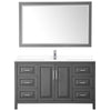 Custom image for Dark Gray with Polished Chrome Trim / White Cultured Marble / 58