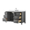 Custom image for Dark Gray with Polished Chrome Trim / White Quartz / No Mirror