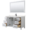 Custom image for White with Matte Black Trim / Carrara Cultured Marble / 58