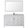 Custom image for White with Matte Black Trim / White Carrara Marble / 58