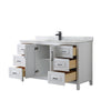 Custom image for White with Matte Black Trim / White Carrara Marble / No Mirror
