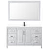 Custom image for White with Matte Black Trim / White Cultured Marble / 58