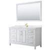 Custom image for White with Brushed Gold Trim / Giotto Quartz / 58