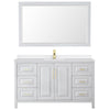 Custom image for White with Brushed Gold Trim / White Quartz / 58