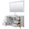 Custom image for White with Brushed Gold Trim / White Quartz / 58