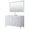 Custom image for White with Brushed Gold Trim / White Quartz / 58
