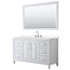 Custom image for White with Polished Chrome Trim / Carrara Cultured Marble / 58