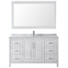 Custom image for White with Polished Chrome Trim / White Carrara Marble / 58
