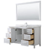 Custom image for White with Polished Chrome Trim / White Carrara Marble / 58