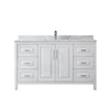 Custom image for White with Polished Chrome Trim / White Carrara Marble / No Mirror