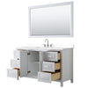 Custom image for White with Polished Chrome Trim / White Cultured Marble / 58