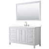 Custom image for White with Polished Chrome Trim / White Cultured Marble / 58