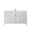 Custom image for White with Polished Chrome Trim / White Quartz / No Mirror