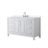Custom image for White with Polished Chrome Trim / White Quartz / No Mirror