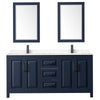 Custom image for Dark Blue with Matte Black Trim / Carrara Cultured Marble / 24