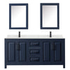 Custom image for Dark Blue with Matte Black Trim / Giotto Quartz / Medicine Cabinets