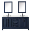 Custom image for Dark Blue with Matte Black Trim / Giotto Quartz / Medicine Cabinets