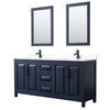 Custom image for Dark Blue with Matte Black Trim / White Cultured Marble / 24