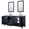 Custom image for Dark Blue with Matte Black Trim / White Quartz / 24