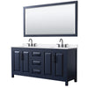 Custom image for Dark Blue with Matte Black Trim / White Quartz / 70