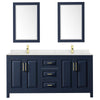 Custom image for Dark Blue with Brushed Gold Trim / Giotto Quartz / 24