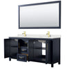 Custom image for Dark Blue with Brushed Gold Trim / Giotto Quartz / 70