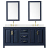 Custom image for Dark Blue with Brushed Gold Trim / Giotto Quartz / 24