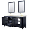 Custom image for Dark Blue with Brushed Gold Trim / Giotto Quartz / 24