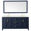 Custom image for Dark Blue with Brushed Gold Trim / Giotto Quartz / 70