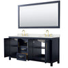 Custom image for Dark Blue with Brushed Gold Trim / Giotto Quartz / 70