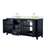 Custom image for Dark Blue with Brushed Gold Trim / Giotto Quartz / No Mirror