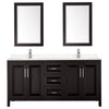 Custom image for Dark Espresso with Polished Chrome Trim / Carrara Cultured Marble / 24