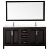 Custom image for Dark Espresso with Polished Chrome Trim / Carrara Cultured Marble / 70