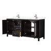 Custom image for Dark Espresso with Polished Chrome Trim / Carrara Cultured Marble / No Mirror