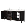 Custom image for Dark Espresso with Polished Chrome Trim / Carrara Cultured Marble / No Mirror