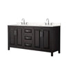 Custom image for Dark Espresso with Polished Chrome Trim / Carrara Cultured Marble / No Mirror