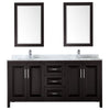 Custom image for Dark Espresso with Polished Chrome Trim / White Carrara Marble / 24