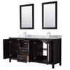 Custom image for Dark Espresso with Polished Chrome Trim / White Carrara Marble / 24