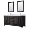 Custom image for Dark Espresso with Polished Chrome Trim / White Carrara Marble / 24
